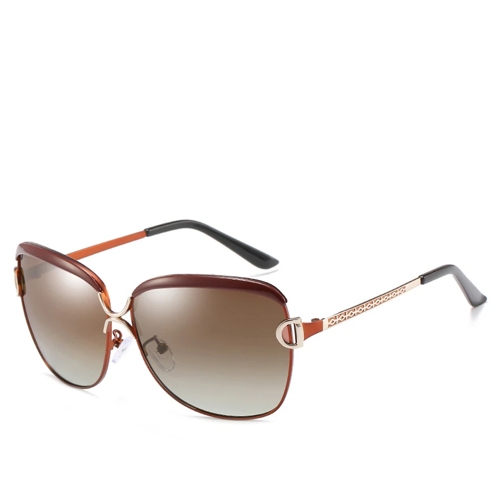 Polarizirane ženske sunčane naočale s gradijentnim staklima, okrugle sunčane naočale s kvadratnim efektom, marka Oculos Lunette De Soleil Femme_voghion.com