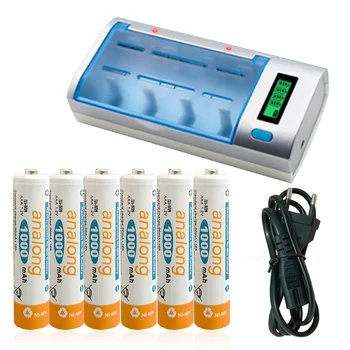

1000mah NI-MH analong AAA+Smart LCD Display AA AAA battery charger For Ni-MH NI-CD AA/AAA/C/D/9V Rechargeable Battery