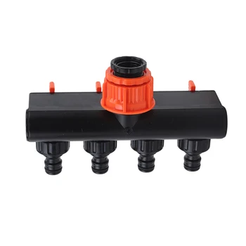 

European Style One-Way 4 Valve With Switch Water Diversion Valve Automatic Watering Pipe Joint Garden Irrigation Tool