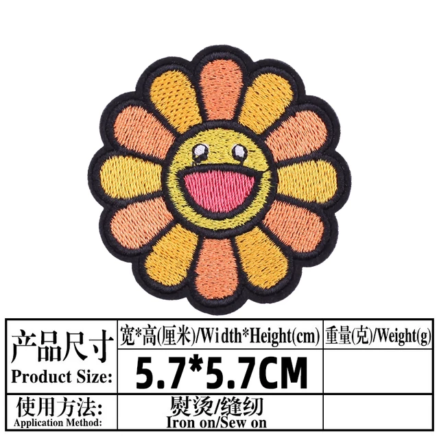 Flower Embroidered Patches for Clothing Thermoadhesive Badges Patch Thermal Stickers for Fabric Clothes Appliques Decoration 2733
