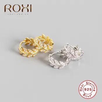 

ROXI Cute Laurel Wreath Earcuff Zircon Branch Leaf Clip On Earrings For Women 925 Sterling Silver Earring Boho Ear Cuff Jewelry