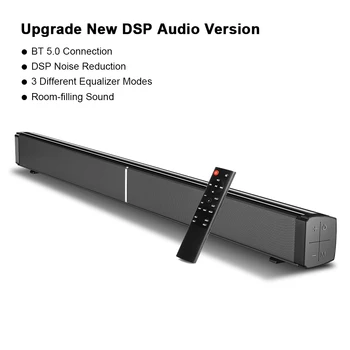 

LP-09 Sound Bar Bluetooth 5.0 Speaker 40W Soundbox Subwoofers 3D Home Theater Sound Amplifier Wall-mounted Remote Control AUX IN
