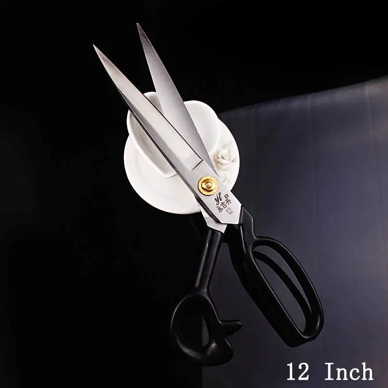 5 Size Black Sharp Stainless Steel Scissors Professional Tailor Scissors For Embroidery Fabric Leather Tailor Shears Cutter - Цвет: JD017E