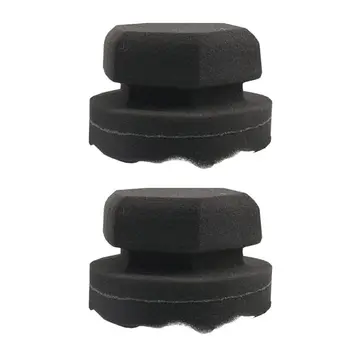 

Tire Dressing Applicator, 2 Pack Tire Shine Applicator Dressing Pad - Perfect for Tire Detailing, Durable & Reusable Foam, Large