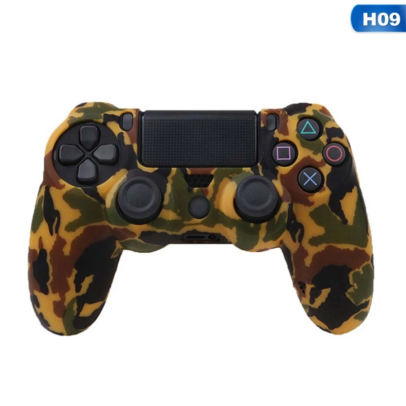 16 цветов Противоскользящий силиконовый защитный чехол для sony playstation 4 PS4 DS4 Pro тонкий контроллер защитная накладка крышки - Цвет: CEA5964H09