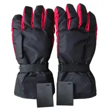 1 пара перчатки для катания на лыжах с подогревом из углеродного волокна утепленные электрические мотоциклетные теплые перчатки аксессуары с батарейным боксом