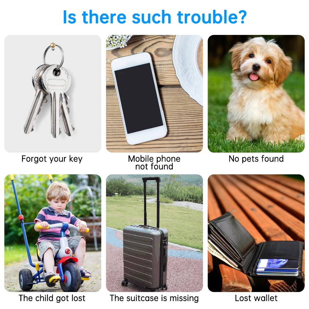 Pets Dog GPS Trackers Bluetooth Anti-theft Tag Equipments Device For Pet Dog Cat Child Car Wallet