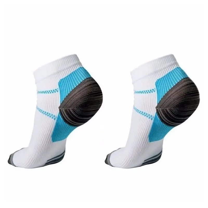 1 пара мужские подошвенный Fasciitis эластичный сжатия Low Cut короткие носки до лодыжки