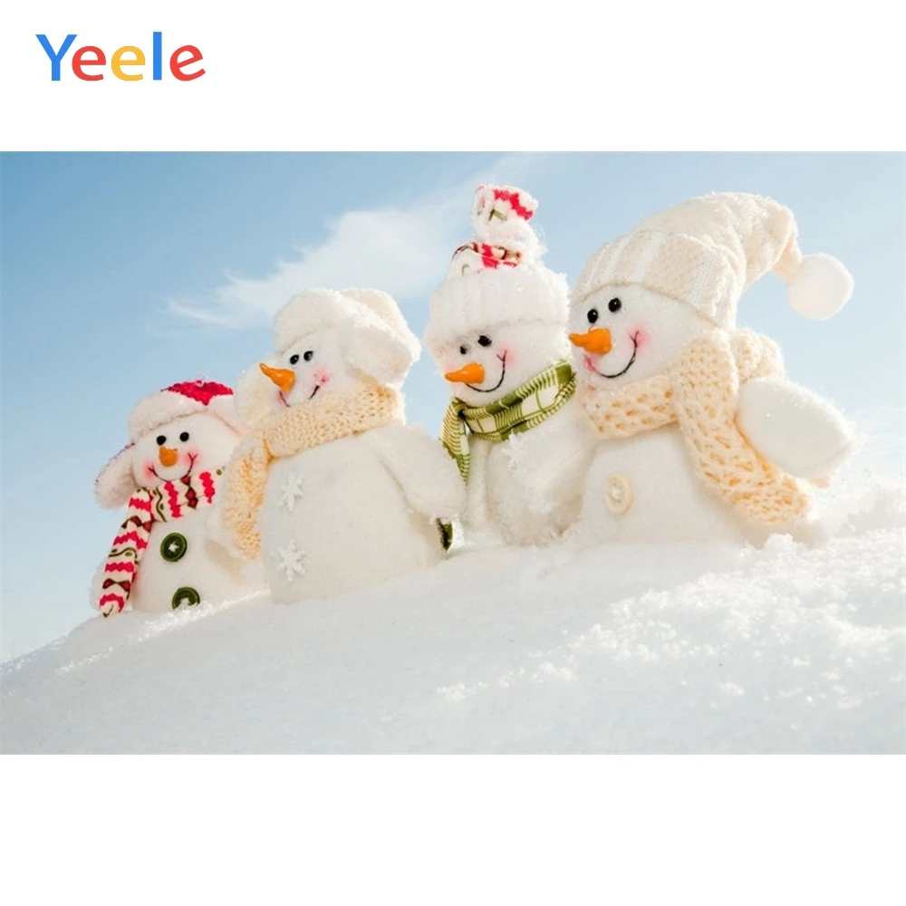 

Yeele Christmas Backdrop Snowman Snow Winter Background Photography For Photo Studio Vinyl Photophone Photozone Photocall Decor