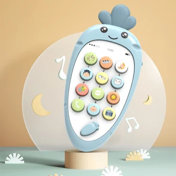 

New Baby Toy Mobile Phone Soft Plastic Early Education Puzzle Bilingual Safety Bite Multi-Function Vocal Toys