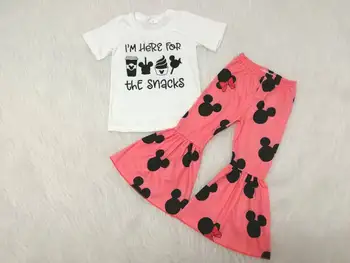 

2020 latest design girl's set classic cartoon character printing children's wear personality fashion girl's 2-piece set