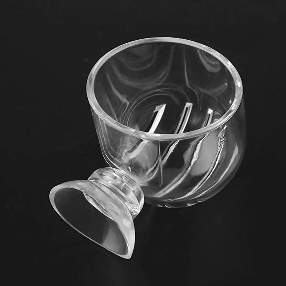 

Fish Tank Decoration Plant Cup Transparent Acrylic Red Worm Feeder Fish Bowl Shrimp Feeding Cup with Suction Cup