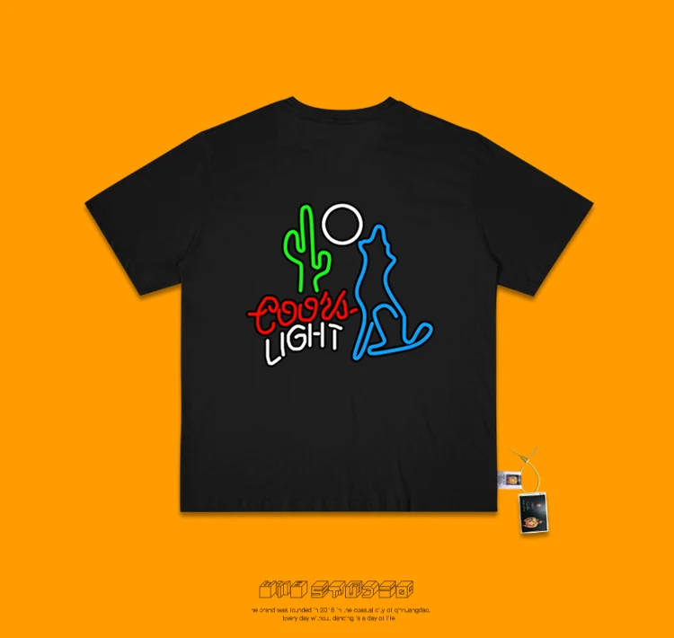 Electric Syllable Dj Kanye Than Primary Section Hand Evil Do Cactus Doodle Cartoon Series Style Bf Wind T Shirt Men And Women