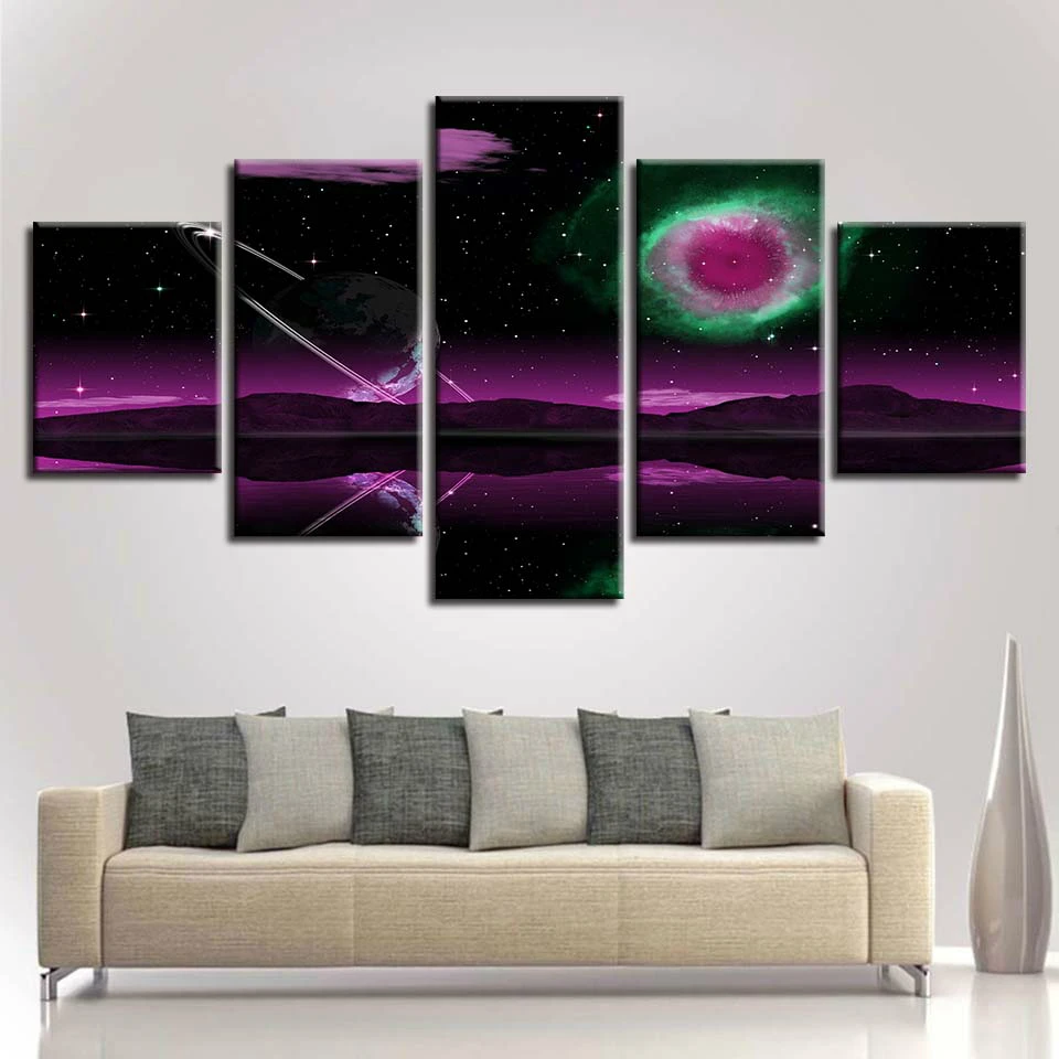 5 шт. настенные картины с изображением космонавта Юпитера Венеры солнца луны и