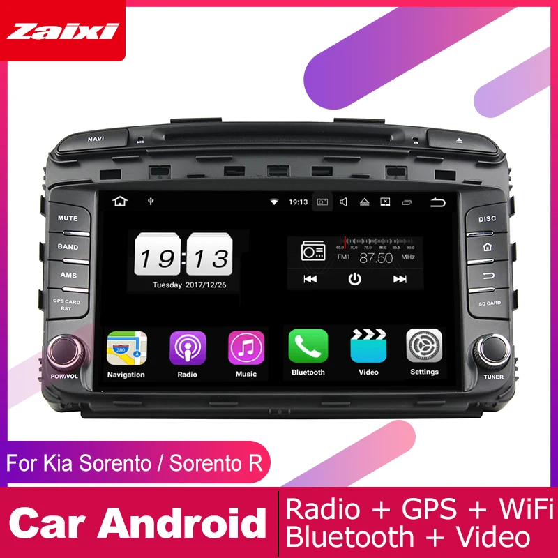 ZaiXi android автомобильный dvd GPS; Мультимедийный проигрыватель для Kia Sorento R 2010~ 2012 автомобильный dvd Навигация Радио Аудио Видео плеер Navi
