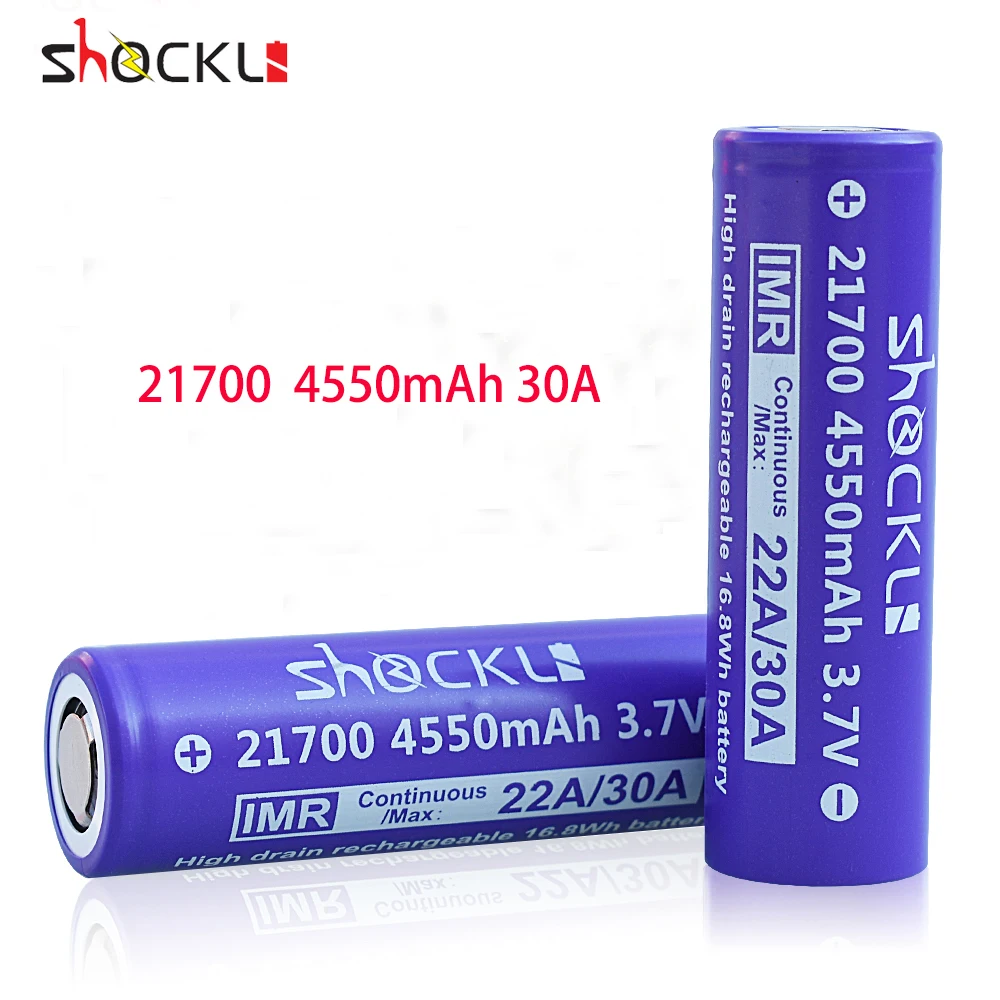 Литий-ионная аккумуляторная батарея Shockli 21700 4550 мАч 3 7 в 30 а с высоким разрядом для