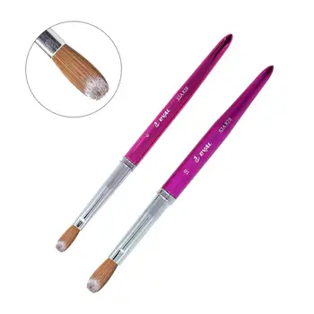 

Eval 1PCS 100% Kolinsky Sable Hair Acrylic Nail Brush Professional UV GEL Nail Painting Brushes Size 10