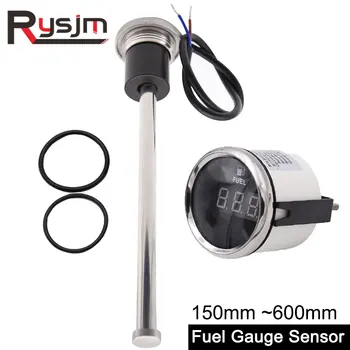 

motorcycle fuel level sensor + 52mm digital fuel level gauge 240~33 ohm oil tank level indicator 0~190ohm car fuel gauge 9~32V
