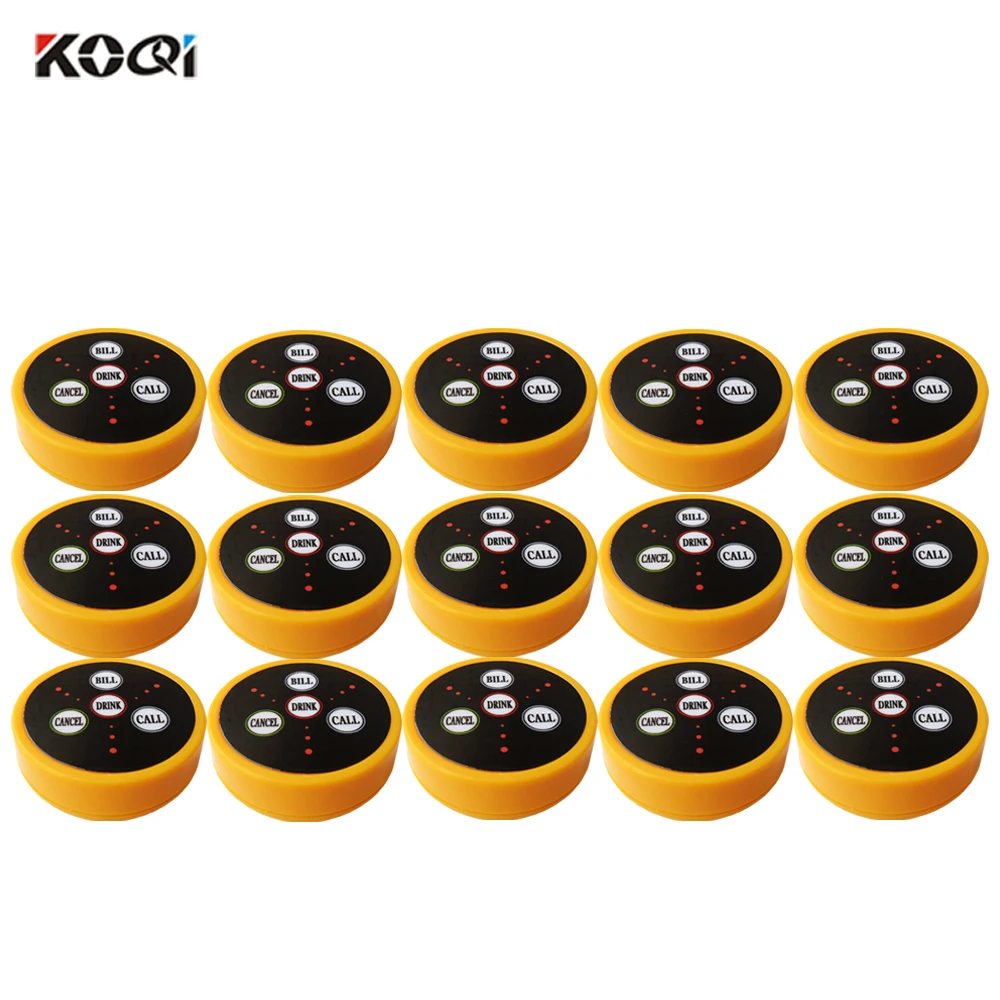 

15 кнопок стола пейджер для клиентов, беспроводная система вызова официантов, система вызова