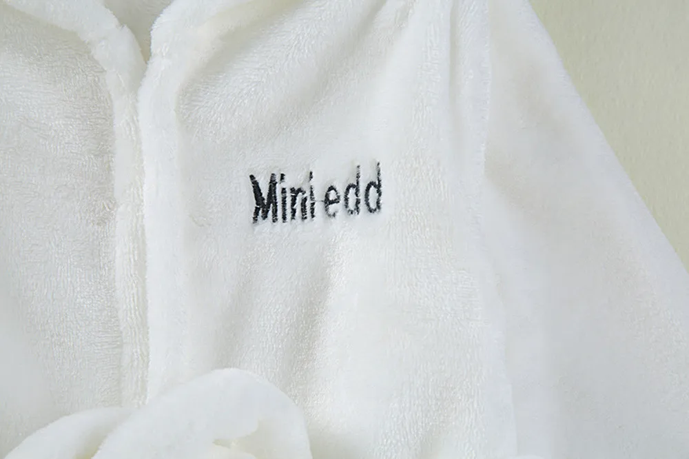 Детский однотонный банный халат для малышей, хлопковый плюшевый банный халат с капюшоном, полотенце, пижама