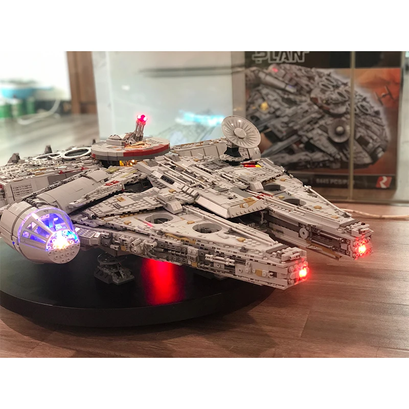 Набор светодиодных ламп 05132 совместимый Iegoset 75192 Star Falcon Millennium War строительные блоки модели игрушки(не включая блоки