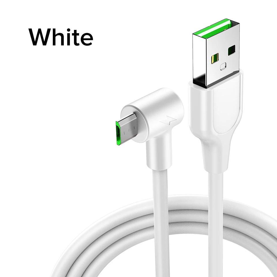 1 м 2 м Micro USB кабель 3A Быстрая зарядка Kable для huawei samsung Xiaomi LG кабель синхронизации данных Android мобильный телефон быстрое зарядное устройство провод - Цвет: White
