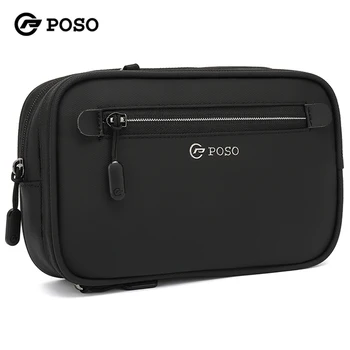 

POSO Brand Fashion Splashproof Oxford Long Mens Slim Cell Phone Storage Wallet Cards Clutch Wallet