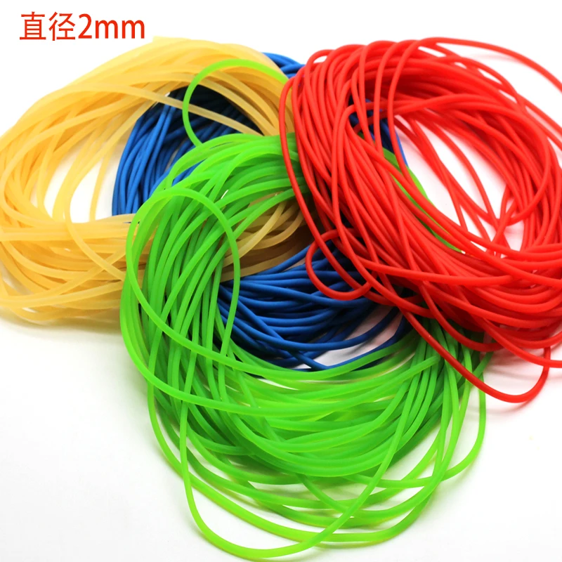 2mm rubber solid elastic rubber line 10m  rubber line for fishing  traditional level round elastic rope tied line fish