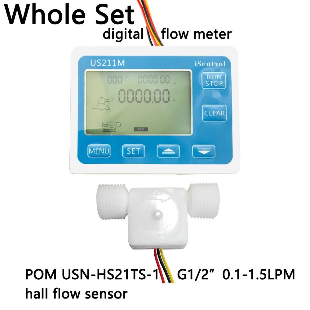 Us211m Usnhs21ts1 0.11.5lpm Flow Meter Totalizer Flow Measurement