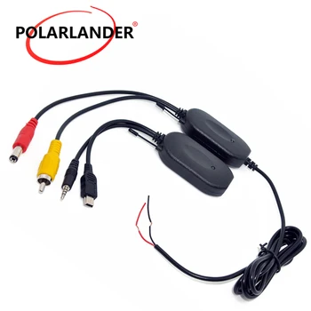 

Portable Car Transmitter Receiver for Car 2.4G Wireless RCA 12V GPS Wireless Transmitter Receiver for Reversing Camera in Black