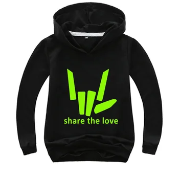 

New Child Share the Love Hoodie Kids Cool Graphic Sweatshirts Fashion Casual Boy Girl Hooded Sportswear Children Pullover Gift