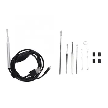 

Baby Ear Care 3.9mm 3-In-1 Phone Visual Ear Spoon Examination Endoscope Ear Cleaner Tool Silver Ear Clean Tool for baby care