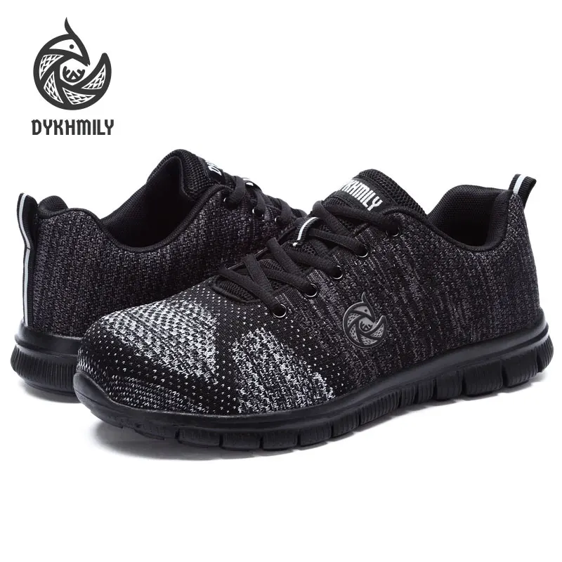 Men's Work Safety Shoes for protection against accidents and fire Lightweight Breathable Anti-smashing Protective Footwear - Цвет: Type Black