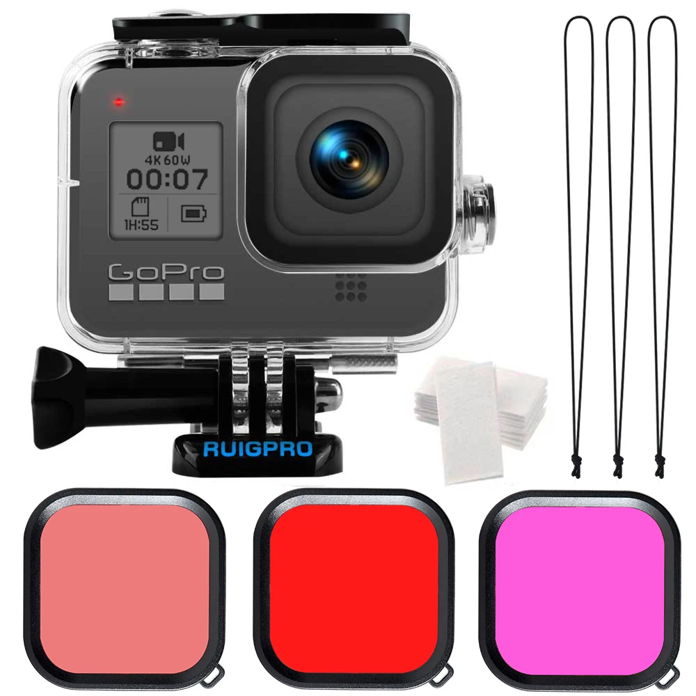 Waterproof Case Housing Underwater Protection Shell Diving Filter Red Set For Gopro Hero 7 Silver White Camera Accessories Sports Camcorder Cases Aliexpress