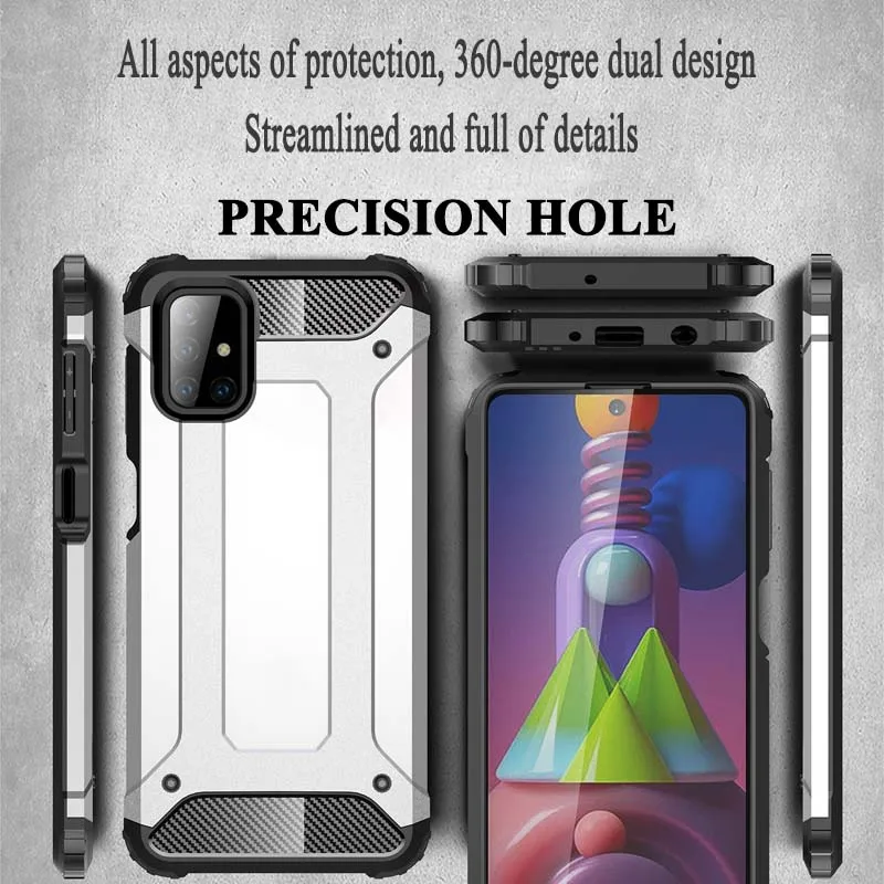 silicone case for samsung Armor Case For Samsung M11 M21 M31 M51 M30S M31S Cover for Galaxy S21 Ultra S20 Plus FE A31 A41 A51 A71 A32 A42 A52 A72 5G A21S kawaii phone cases samsung