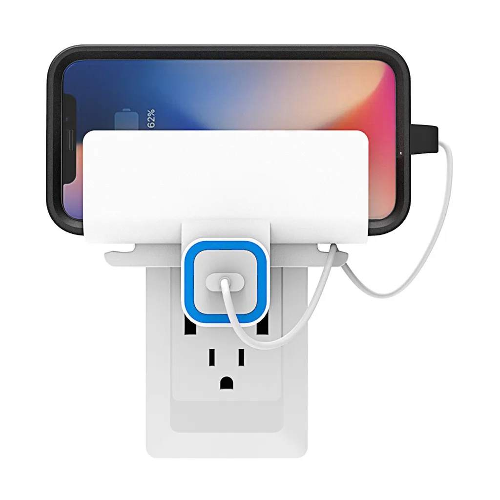

Wall Phone Stand Mount Cell Phone Socket Pocket Holder Mobile Phone Charging Holder For Wall Traceless Receiving Hanger Bracket