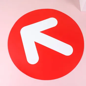 

4 Pcs Sign Floor Sticker Practical Straight Arrow Decal for Mall