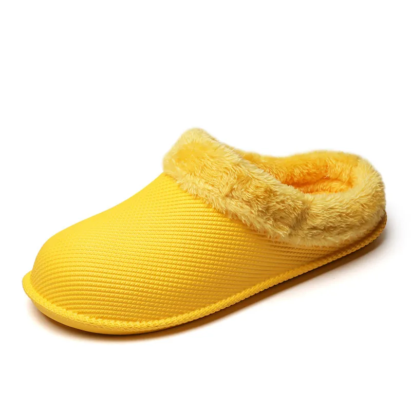 yellow Модная мужская обувь; пара домашних тапочек; домашние тапочки; большие размеры; мужские теплые Вьетнамки; Мужская обувь; zapatillas de casa X-015 - Цвет: yellow