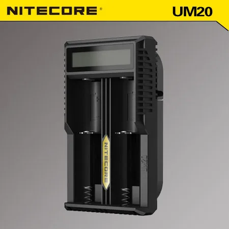 Топ продаж NITECORE UM20 умное зарядное устройство с ЖК-дисплеем литий-ионная IMR батарея Универсальное зарядное устройство с USB кабелем 18350 18650 адаптер питания