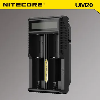 

Top Sales NITECORE UM20 Smart Charger LCD Display Li-ion IMR Battery Universal Charger with USB Cable 18350 18650 Power Adapter