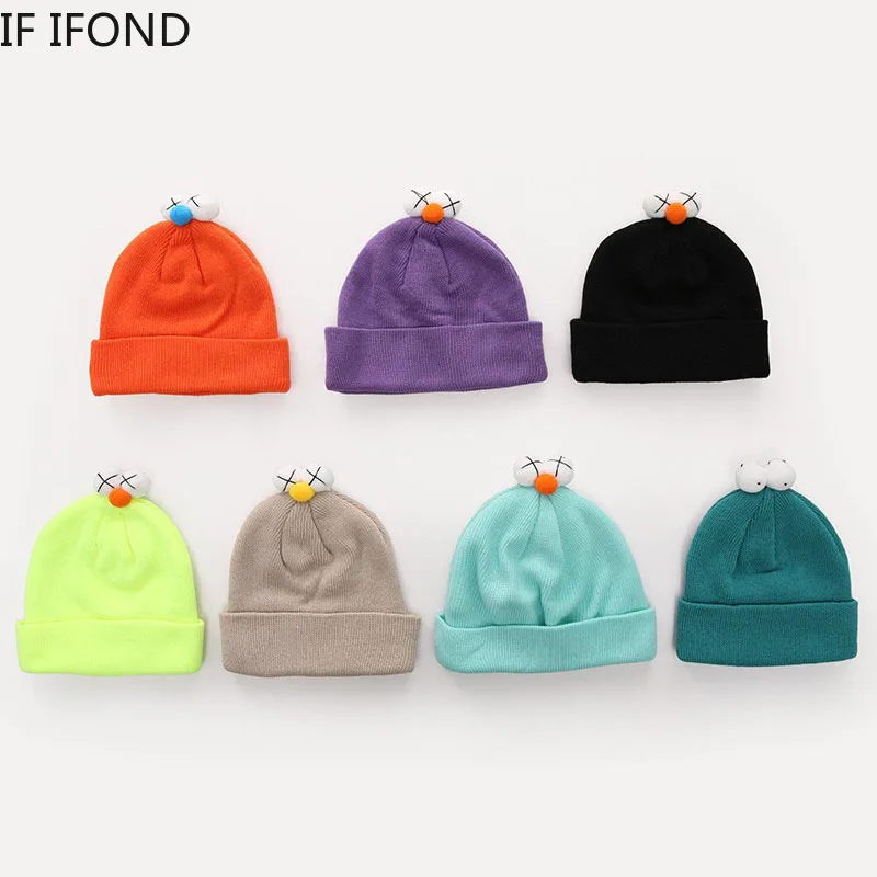 Модная детская шапка Skullies Beanies, зимняя хлопковая детская шапка для мальчиков и девочек