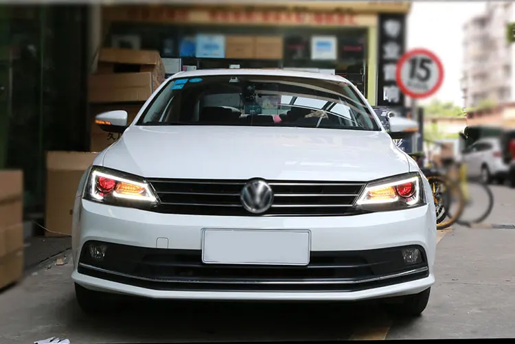 Автомобильный стильный головной светильник s для VW Jetta 2011- светодиодный головной светильник VW Jett Светодиодный дневной ходовой светильник светодиодный DRL Bi-Xenon HID