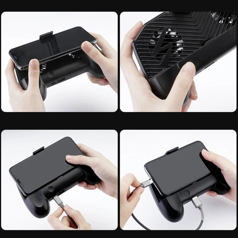 Держатель для телефона для PUBG/Fortnite Gaming Grip охлаждающий вентилятор кулер для мобильного телефона 2000 мАч