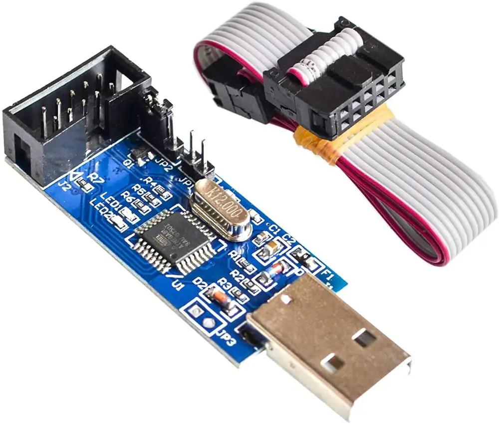 ATMEL 51 AVR ATMEGA8 программатор USBasp USB ISP 10 Pin 3 V/5V с кабелем|Аксессуары для