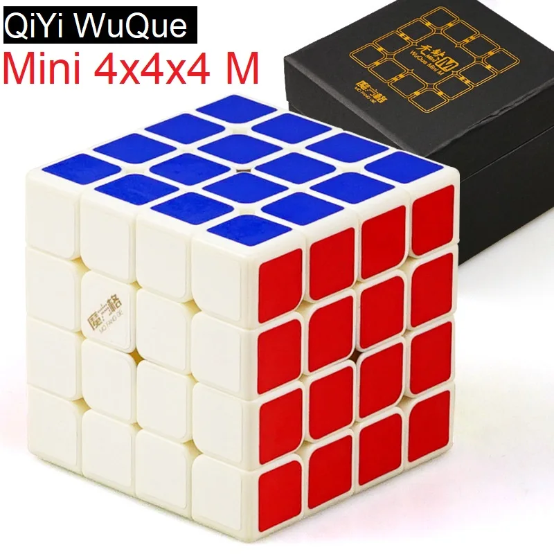 QiYi wuque mini 4x4x4 Магнитный магический куб mofangge wuque mini 4x4 M cubo magico Профессиональный qiyi головоломка игрушка для мальчиков заказать кубика Рубика головоломка рубик магнитный кубик рубик Кубик