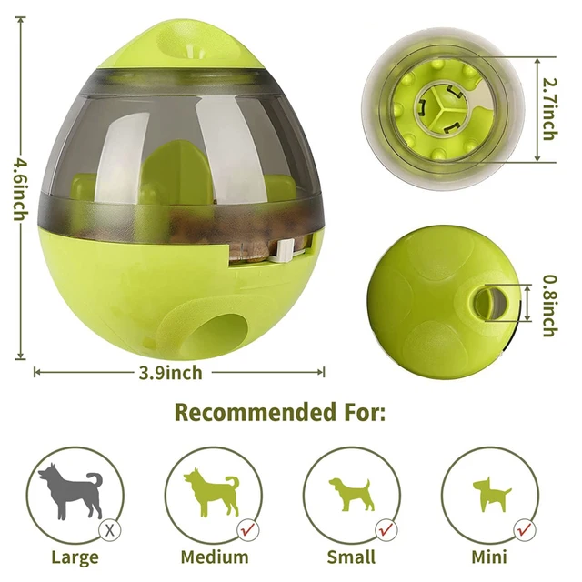 Pet Dog Feeder Toy Food Dispenser IQ Training Treat Ball Teeth Molar  RubberStick