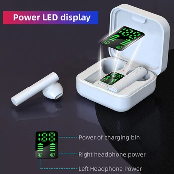 

TWS Solar Wireless Bluetooth Headphones V5.0 Touch Control Earphones Stereo HD talking True Wireless Dual Earbuds Bass Sound