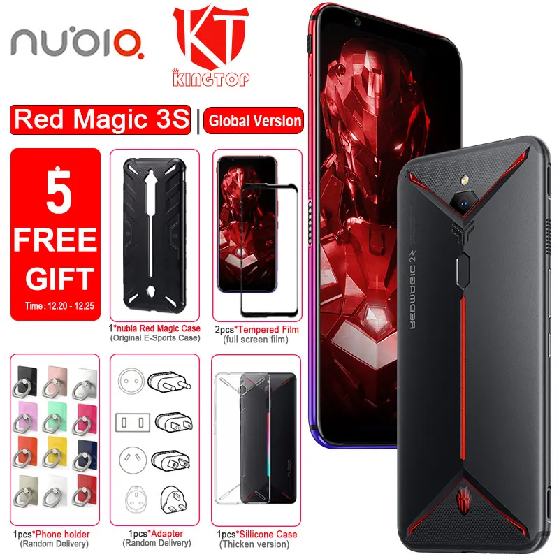 Глобальная версия оригинального мобильного телефона zte nubia Red Magic 3S 8G 128G 6 65 &quot90Hz