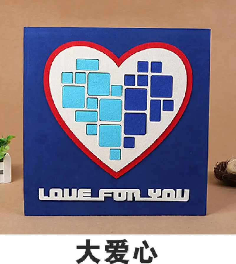 daaixin DIY мультфильм пара альбом качество фланелет льняные Фотоальбомы для семейной свадьбы 18 дюймов скрапбук Детские фотографии книга памяти - Цвет: daaixin