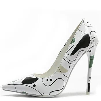 

YECHNE vrouwen Hoge Hakken Schoenen Sexy Vrouw Bridal Hakken Plus Size Wees Teen Witte Bruiloft Pompen Partij Stiletto 12 cm